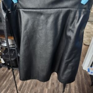 Faux Leather Black Mini Skirt